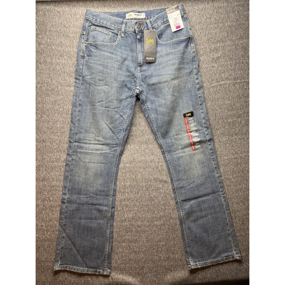 Lee Jeans Mens 32x32 Blue Modern Series Relaxed fit 5 Pocket Denim New With Tags
